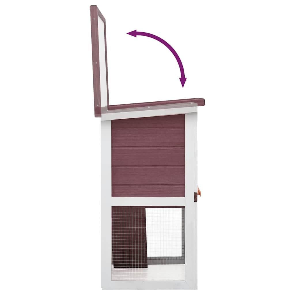 Outdoor Wooden 2-Tier Rabbit Hutch with Tray U471
