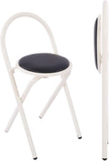18in Padded Folding Stool with Backrest Z9756
