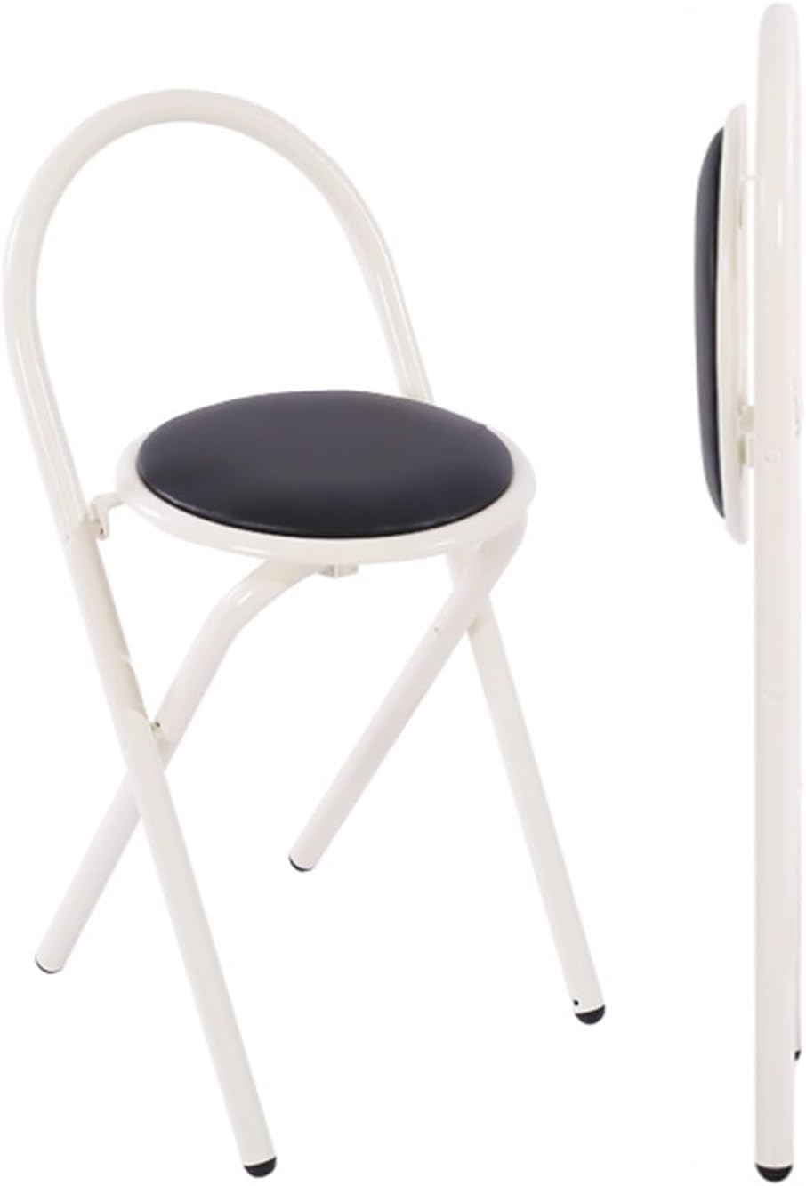 18in Padded Folding Stool with Backrest Z9756