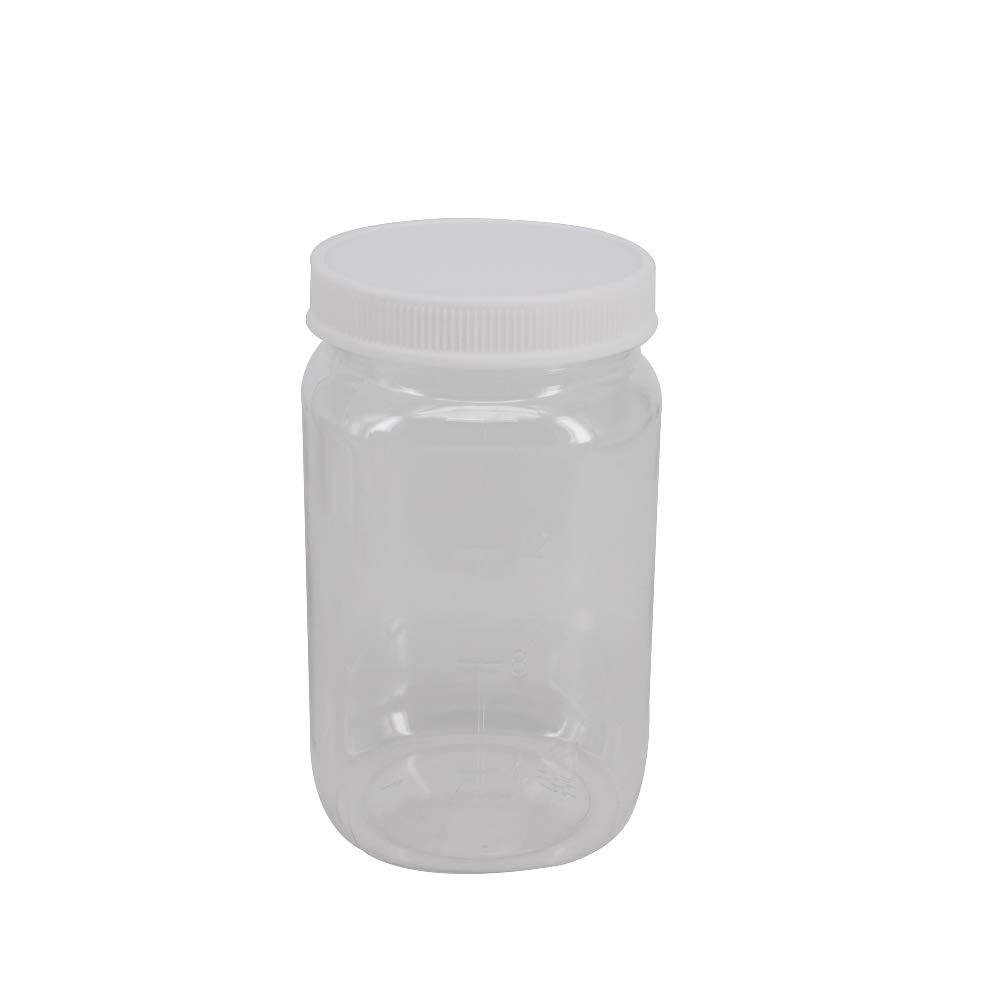 12 Pack 16 Oz Clear Plastic Mason Jars with Seal Lids R2312