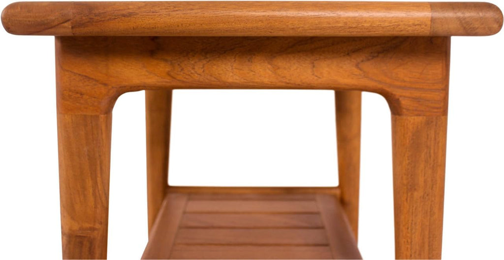 Teak Shower Bench with Shelf T118