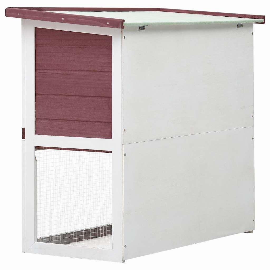 Outdoor Wooden 2-Tier Rabbit Hutch with Tray U471