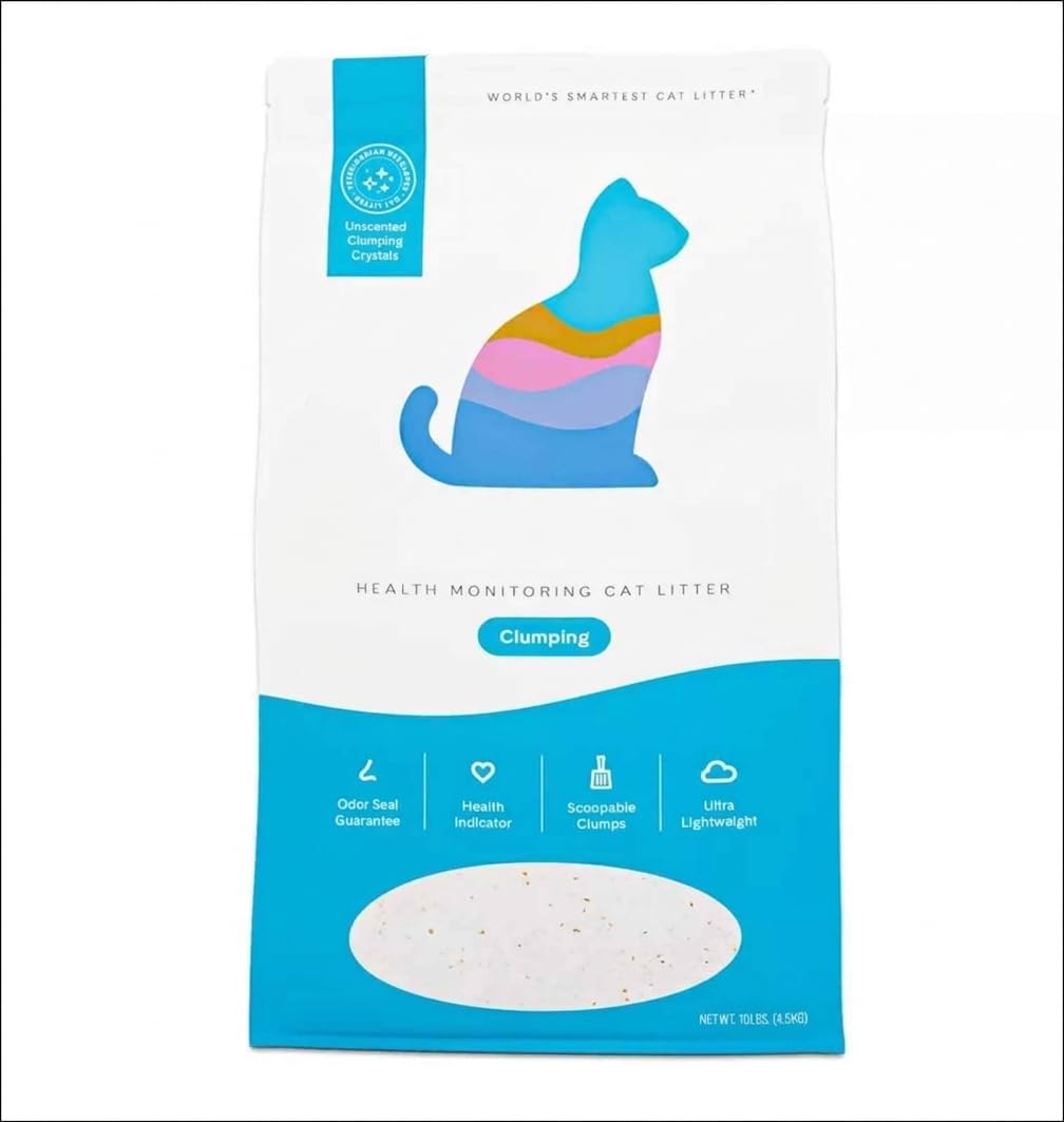 Clumping Health Monitoring Cat Litter 10 Lb Unscented Silica Gel Crystals E2393