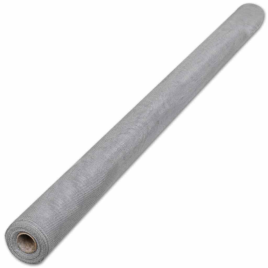 Aluminum Mesh Screen 39.4x196.9 in Silver W98775
