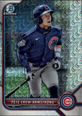 2022 Bowman Chrome Prospects Pete Crow-Armstrong Mojo Refractor RC Baseball Rookie Card K435373