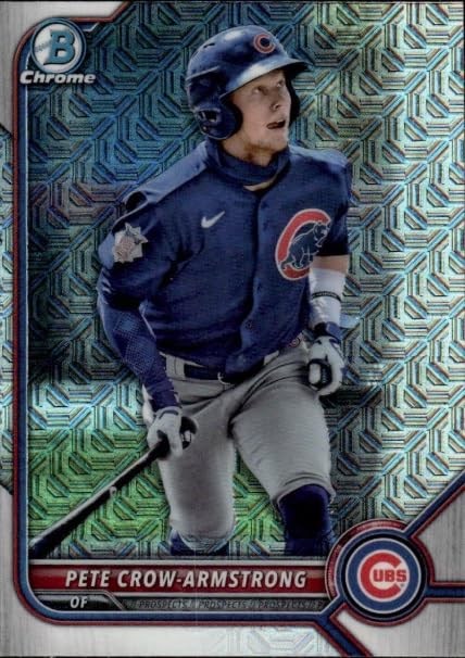 2022 Bowman Chrome Prospects Pete Crow-Armstrong Mojo Refractor RC Baseball Rookie Card K435373