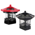 Solar Lighthouse Rotating Lamp Resin Garden Decorative Lights V532