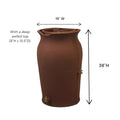50 Gallon Brown Resin Rain Barrel with Planter Top Z530