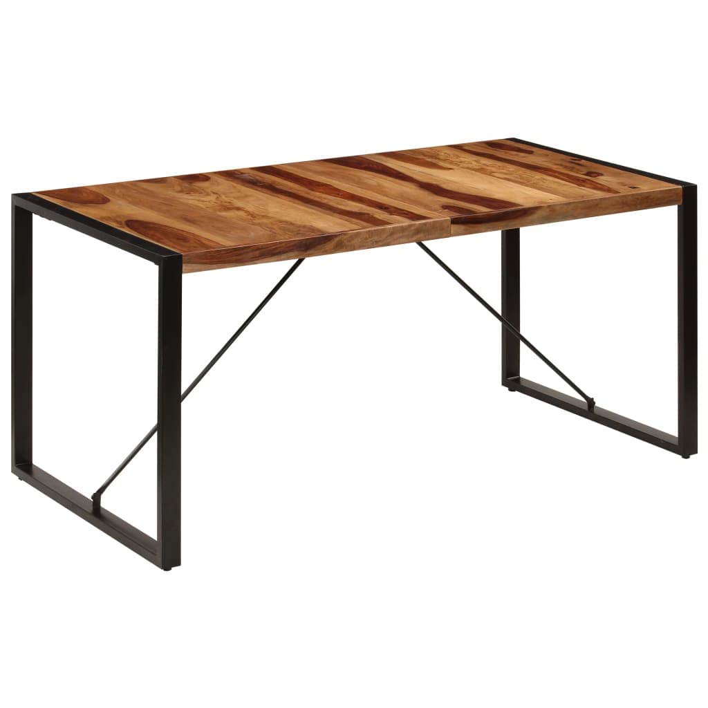Square Dining Table, 63"x31.5"x29.5" Solid Sheesham Wood M418