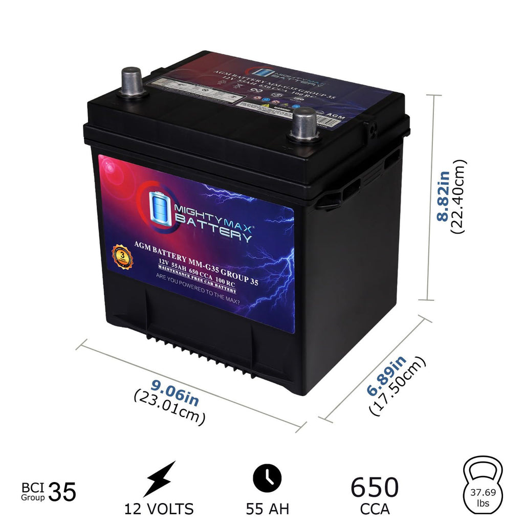 12V 55Ah AGM Replacement Battery S347