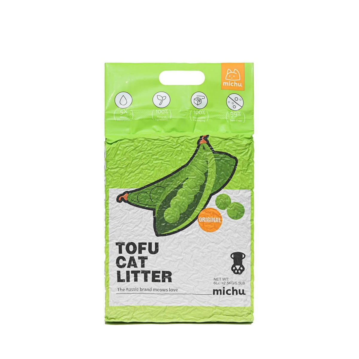 Natural Clumping Tofu Cat Litter 5.5lb 2 Pack G758