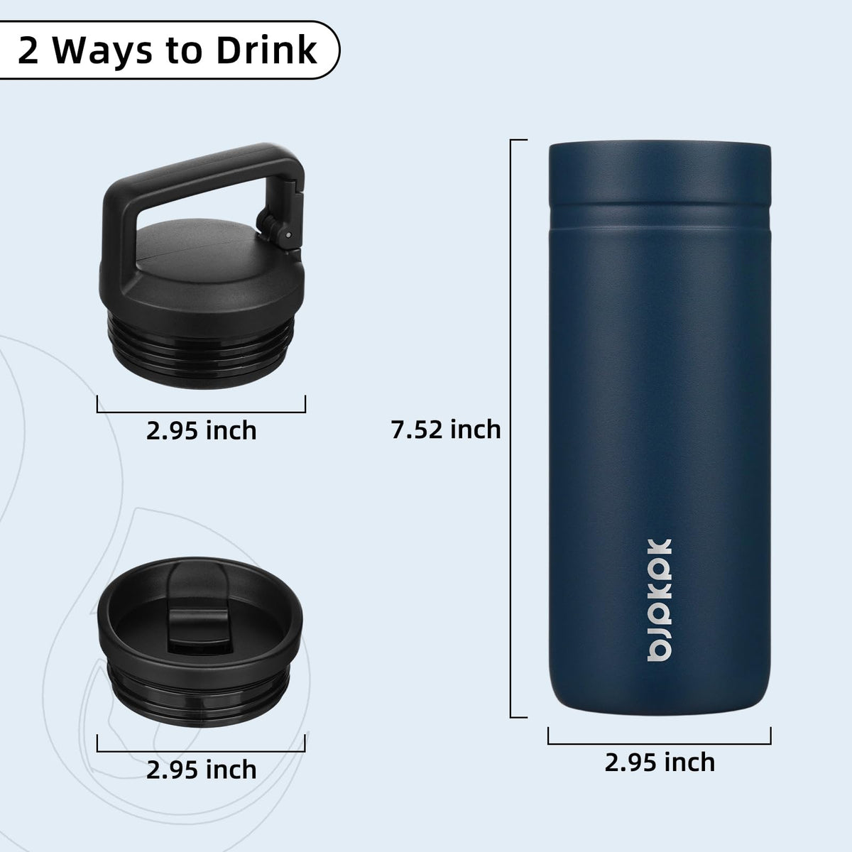20 oz Insulated Stainless Steel Water Bottle I44083