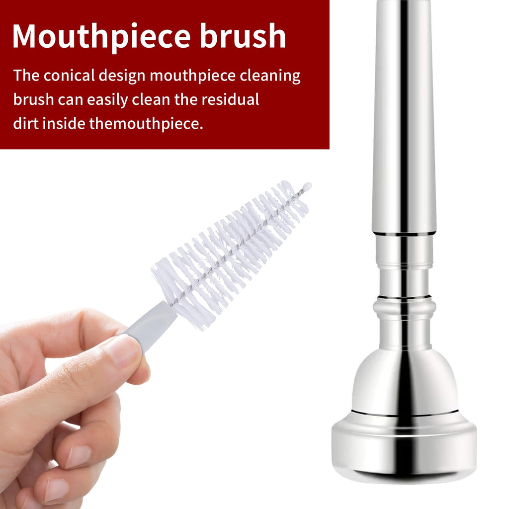 Trumpet Cleaning Kit 6-Piece Valve Oil Slide Grease Mouthpiece Brushes Cloth Q593