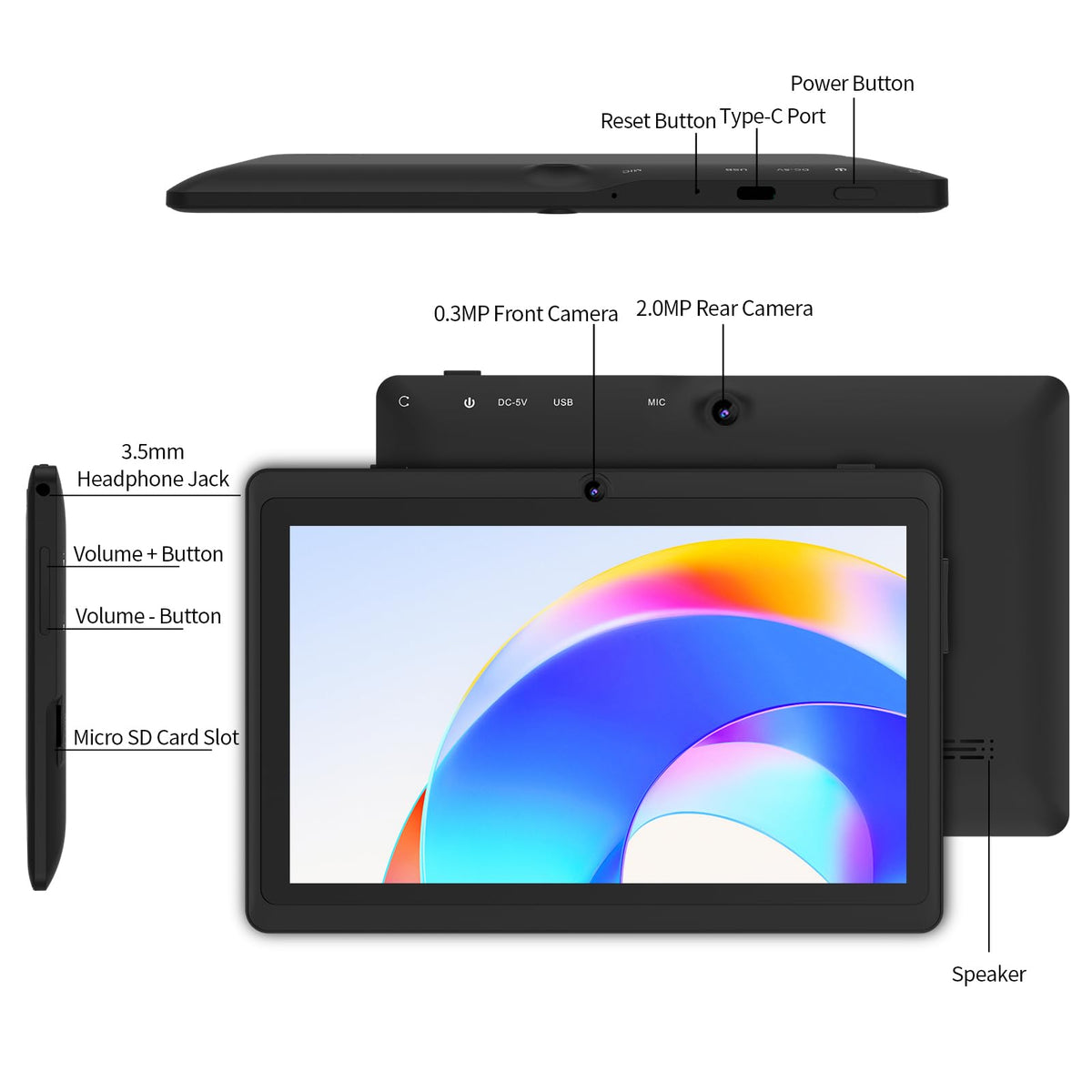 Android 15 Tablet 7 inch with Case L46203