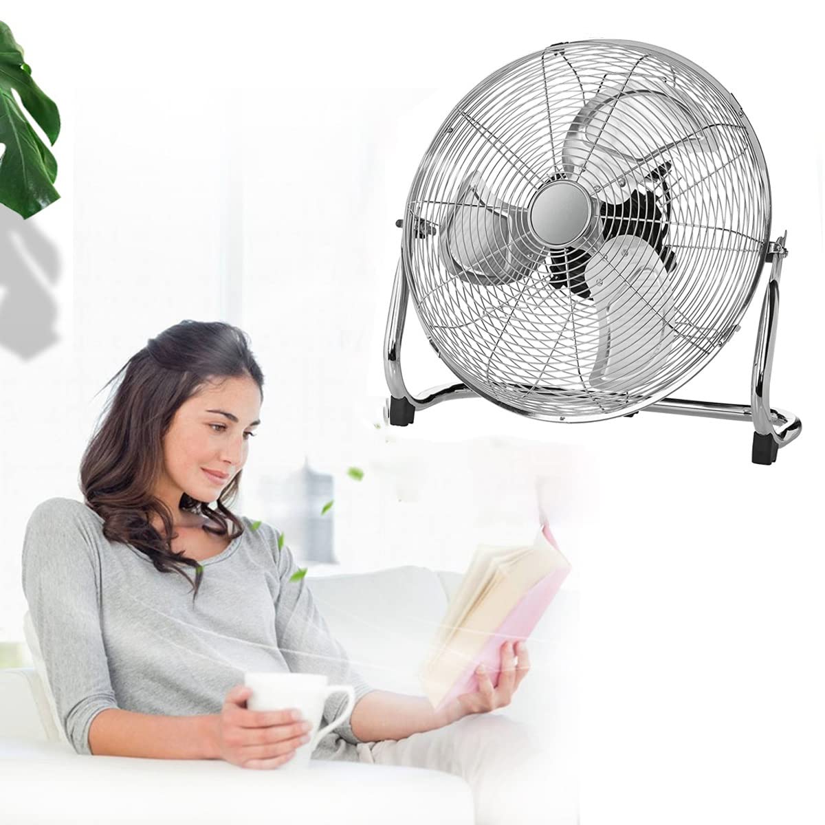 20 Inch 3 Speed Adjustable Tilt Metal Floor Fan L99513