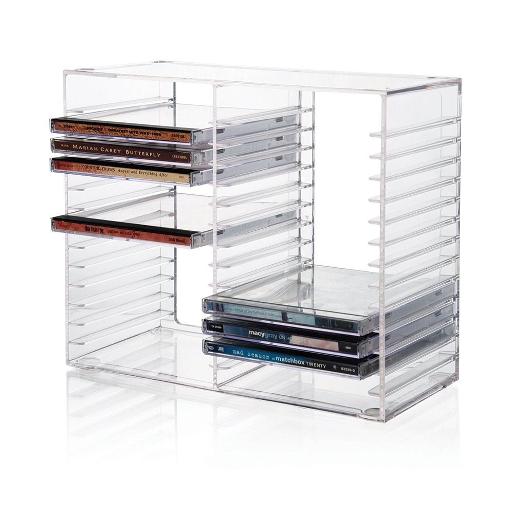 Clear Plastic CD Organizer with Rubber Feet L975028