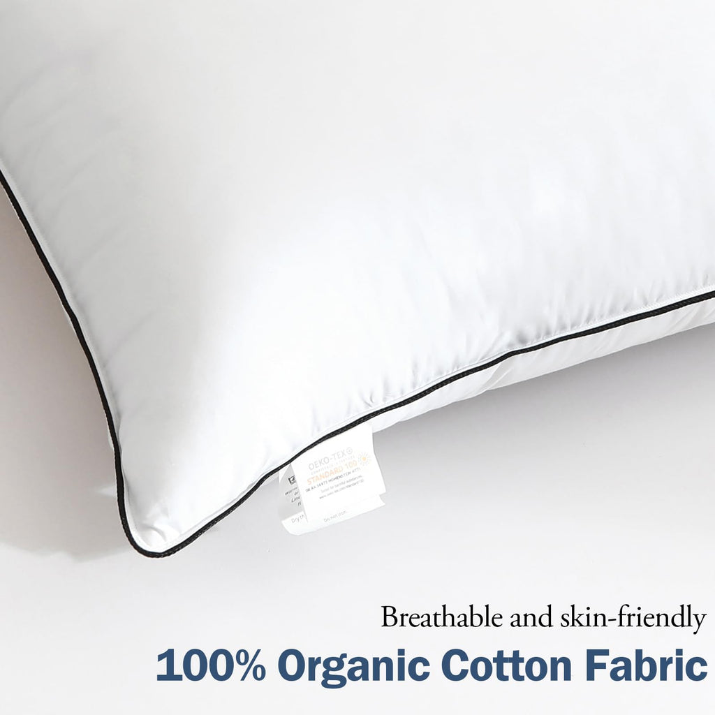 King Size Goose Feather Down Pillows Set of 2 V896805