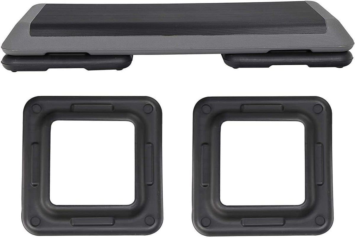 43" Adjustable Exercise Aerobic Step Platform with 4 Removable Risers Z3736