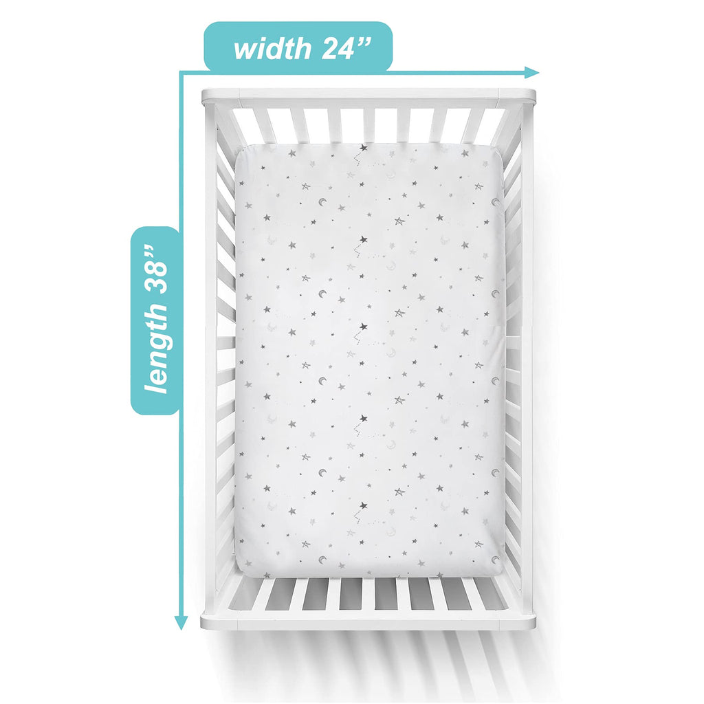 Mini Crib Mattress and 3 Pack Fitted Mini Crib Sheet Set Q7478