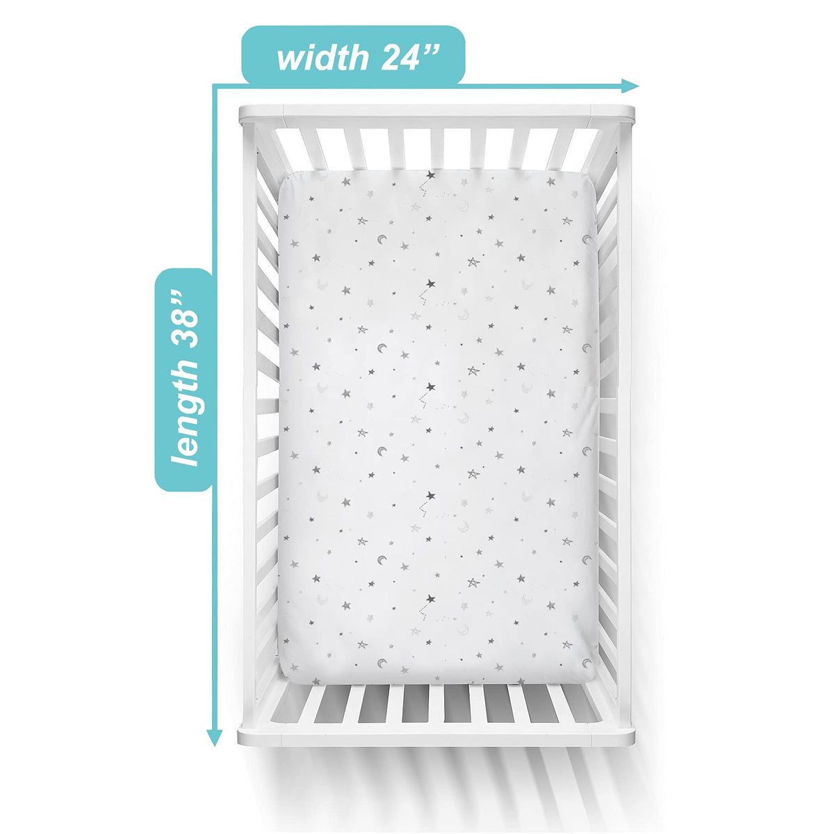 Mini Crib Mattress and 3 Pack Fitted Mini Crib Sheet Set Q7478