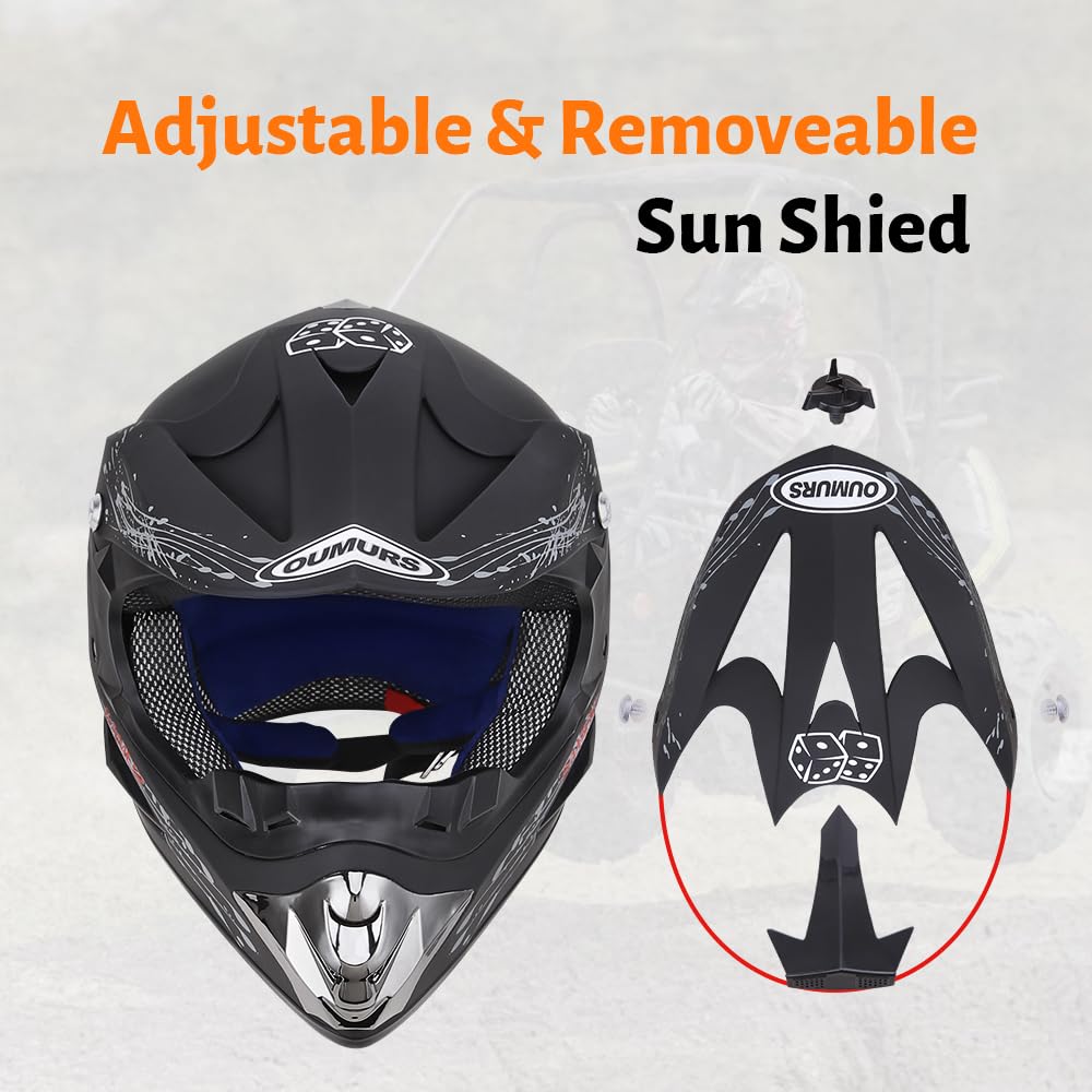 Full Face DOT Approved Adult Motocross Helmet W230