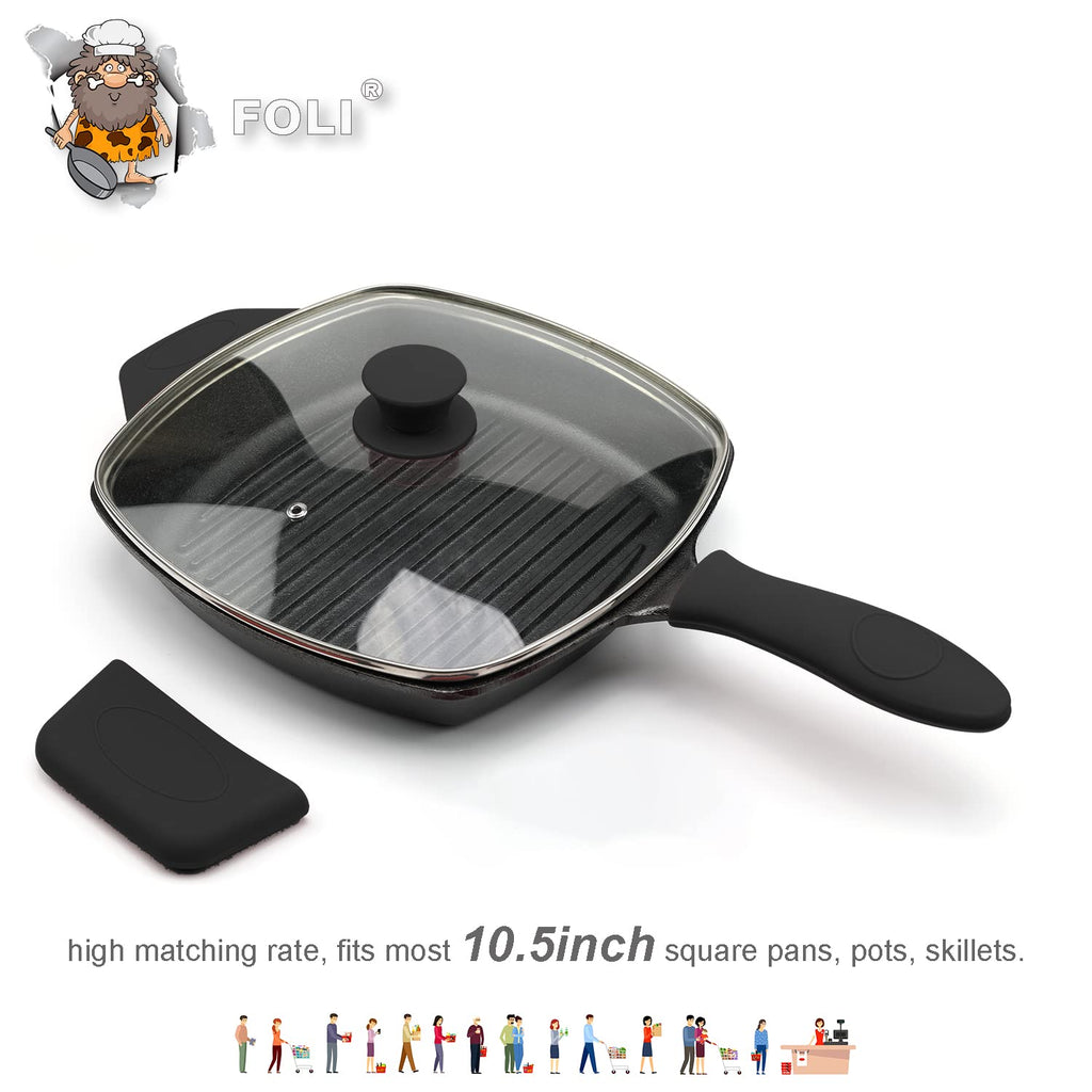 10.5" Vented Square Glass Lid W96172