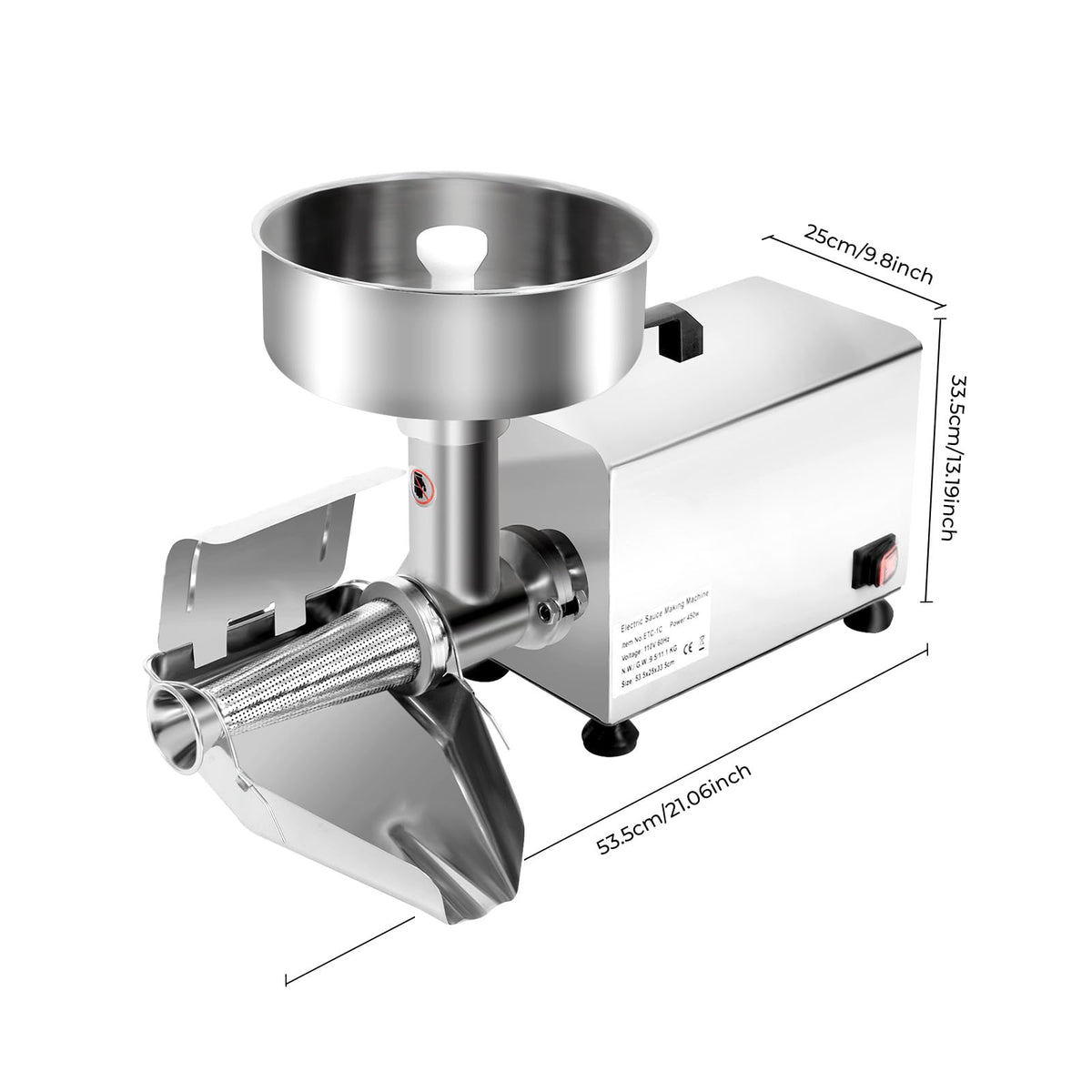 450W Stainless Steel Tomato Strainer Machine J24486