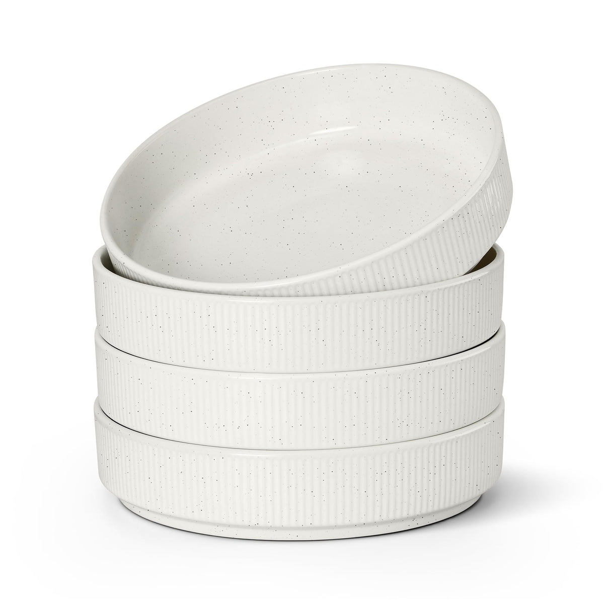 Pasta Bowls Set of 4, 35oz Ceramic, White, 8" L21666
