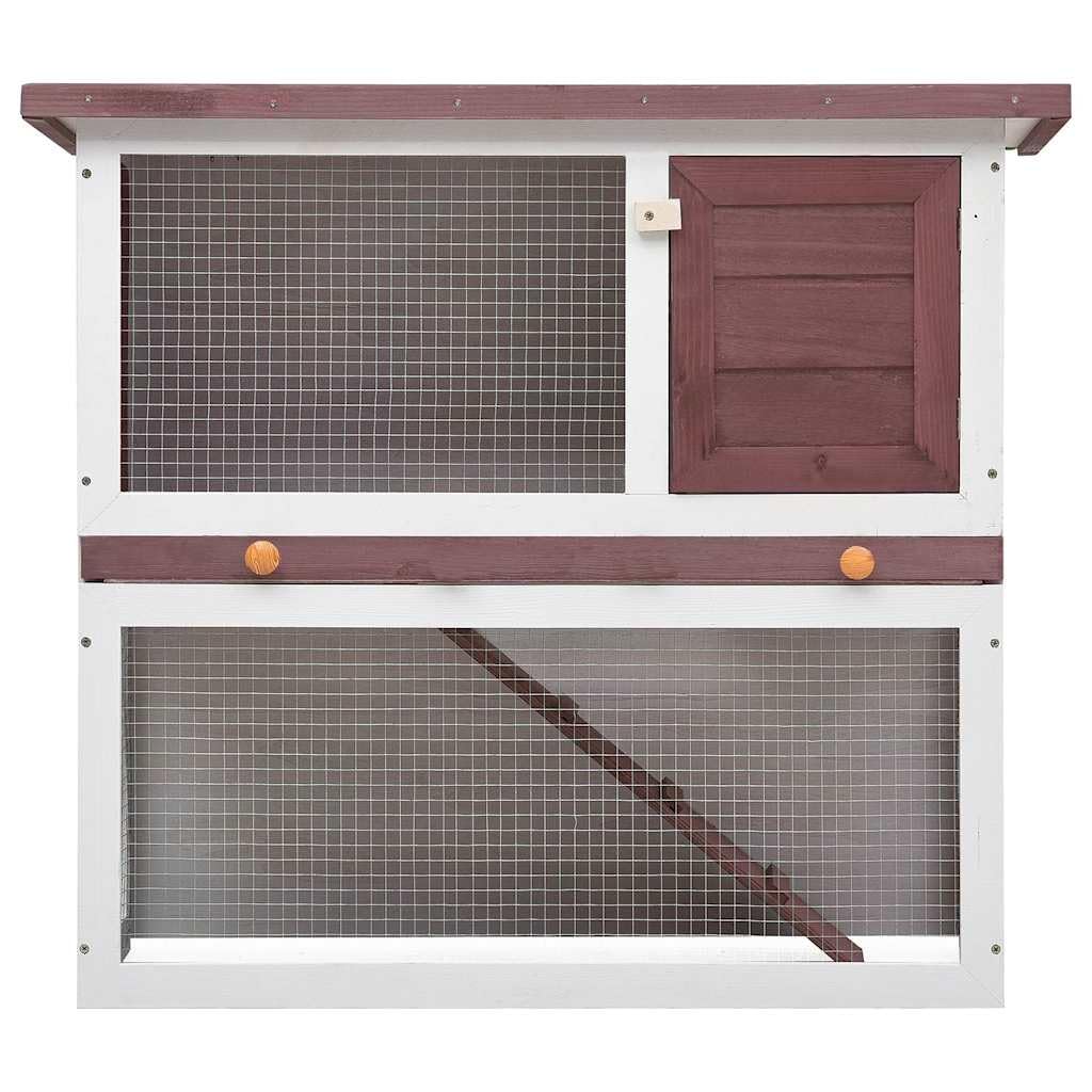 Outdoor Wooden 2-Tier Rabbit Hutch with Tray U471