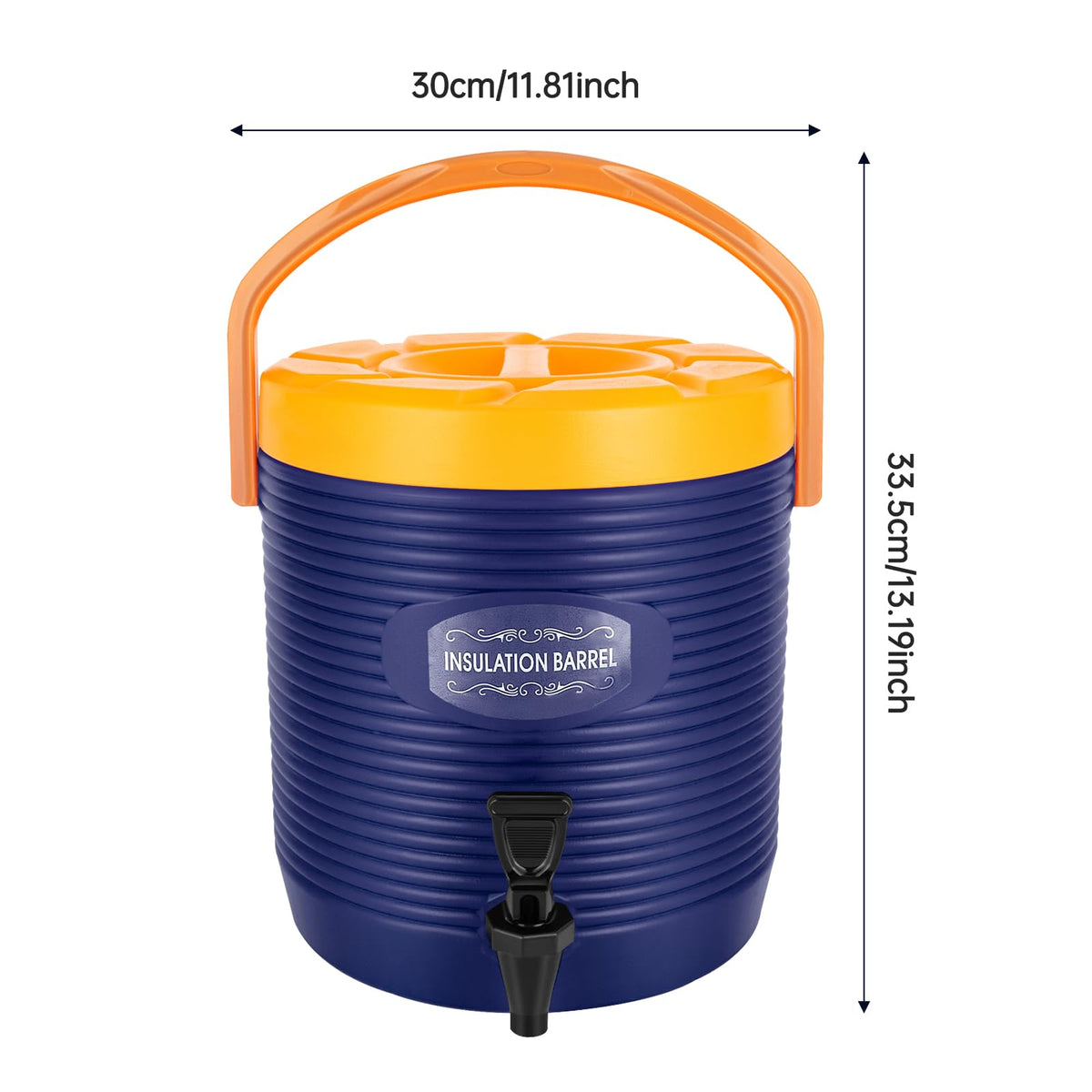 Insulated Beverage Dispenser 3.43 Gallon Blue P31203