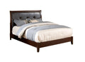 Brown Cherry Eastern King Leatherette Platform Bed N9103