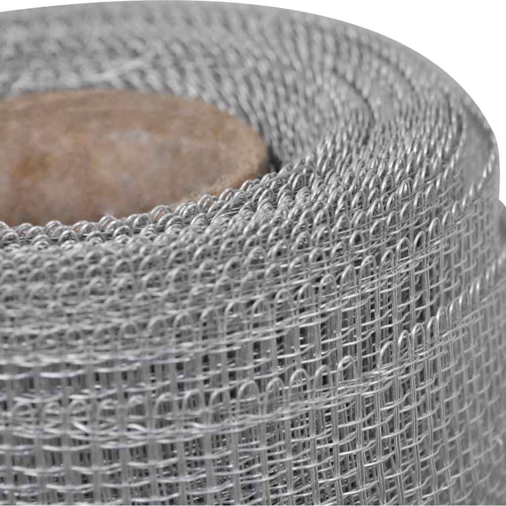 Aluminum Mesh Screen 39.4x196.9 in Silver W98775
