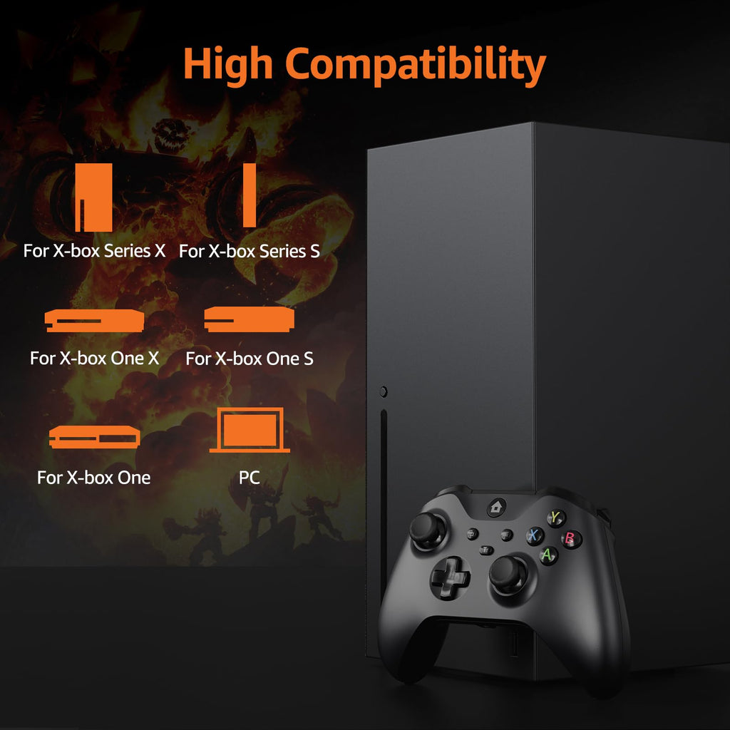Wired Controller with 3.5mm Audio Jack Dual Vibration Black E4456