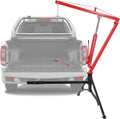 Hydraulic Pickup Truck Crane, 1000 Lbs Capacity, 360° Swivel, Red U635