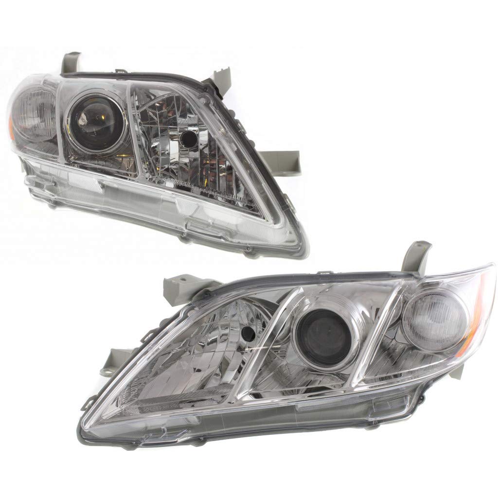 Toyota Camry 2007 2008 2009 Headlight Assembly Pair Driver and Passenger Side DOT Certified W132
