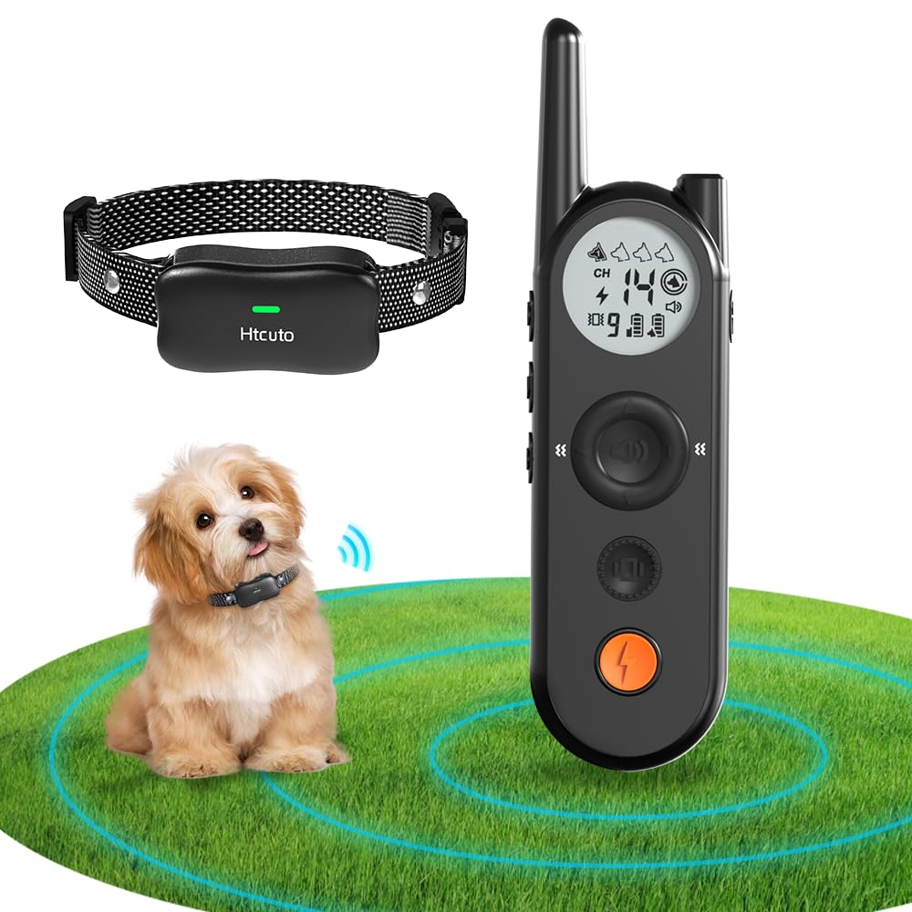 Wireless Dog Fence and Remote Training Collar, IPX7 Waterproof, 185 Days Rechargeable Battery X905