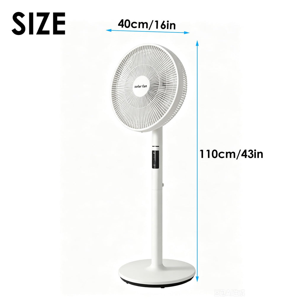 16 in Portable Rechargeable Oscillating Standing Fan E657