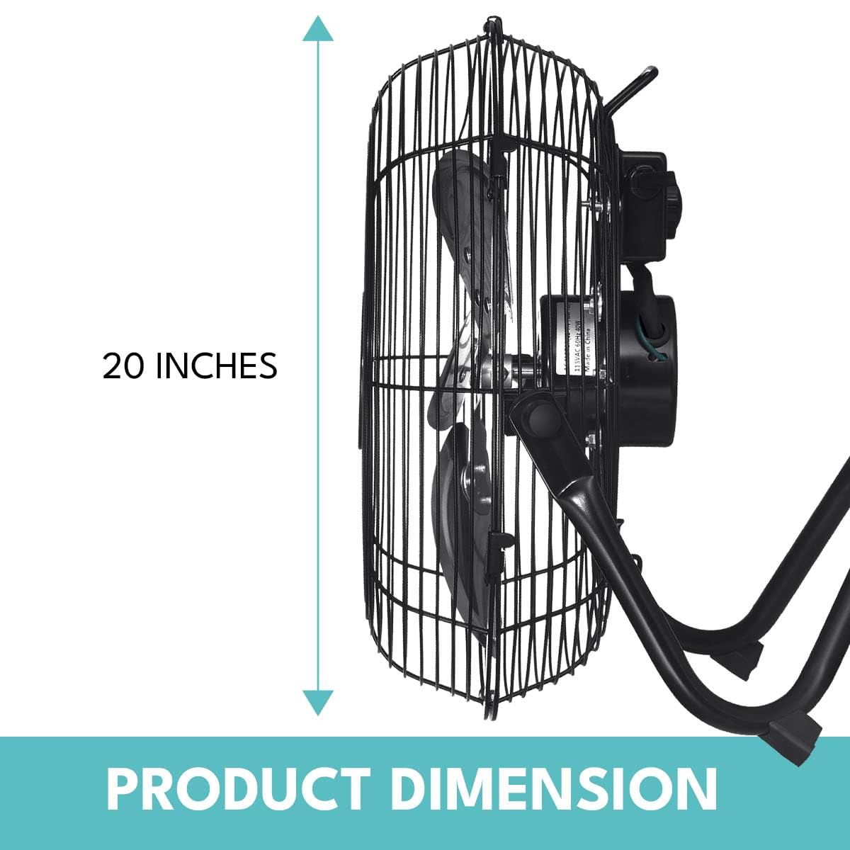 20 in. 3 Speed Metal Floor Fan with Tilting Head F197