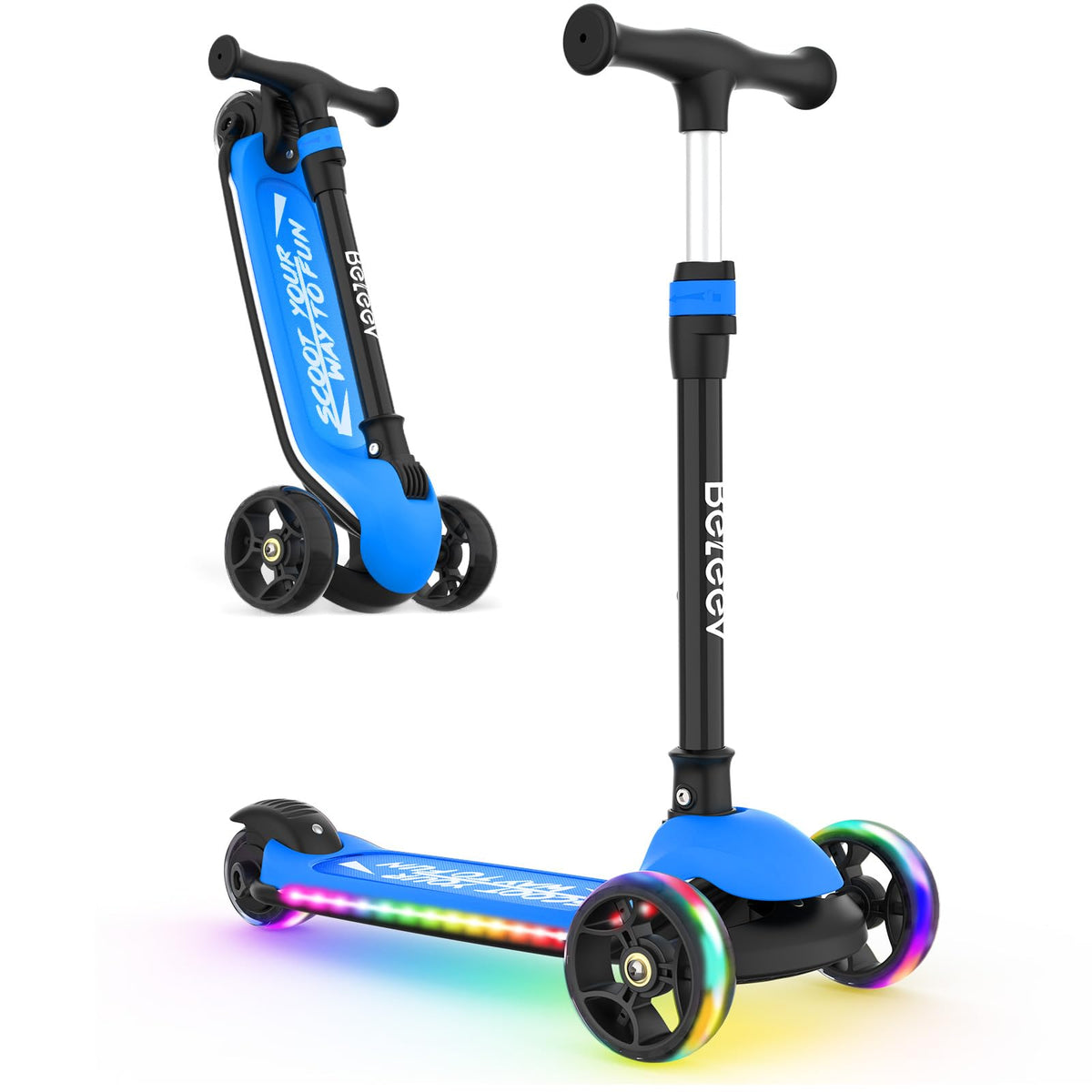3 Wheel Folding Kids Scooter with LED Light-Up Wheels F926