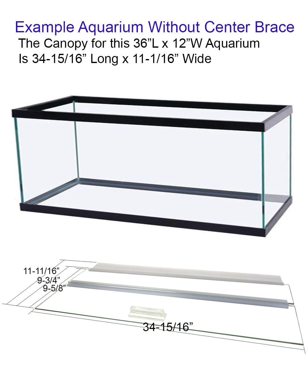 Glass Canopy for Aquariums 10 Gallon to 200 Gallon T9966