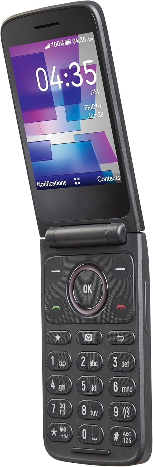 4G LTE Flip Phone 16GB Stone Gray G7422