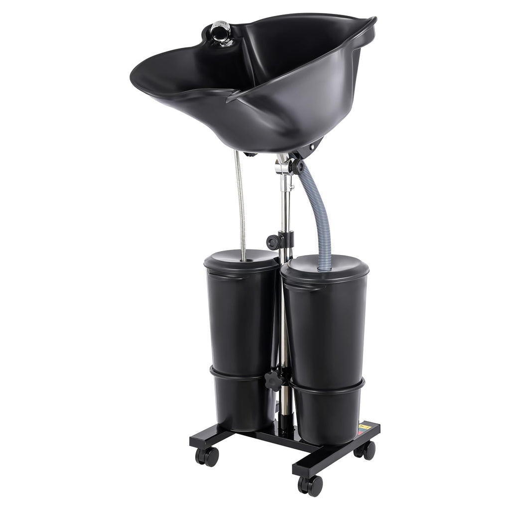 Portable Shampoo Bowl with Electric Pump and 4 Wheels Y72729