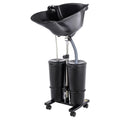 Portable Shampoo Bowl with Electric Pump and 4 Wheels Y72729