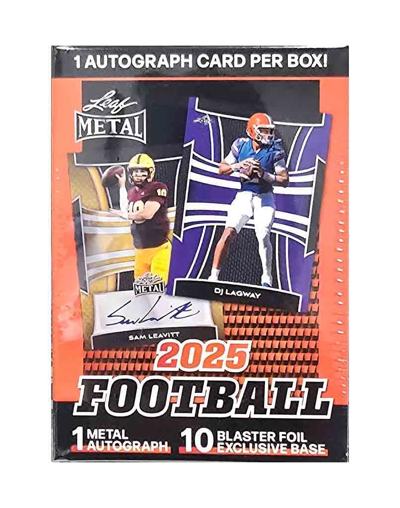 Football Trading Card Blaster Box with 1 Metal Autograph H440154
