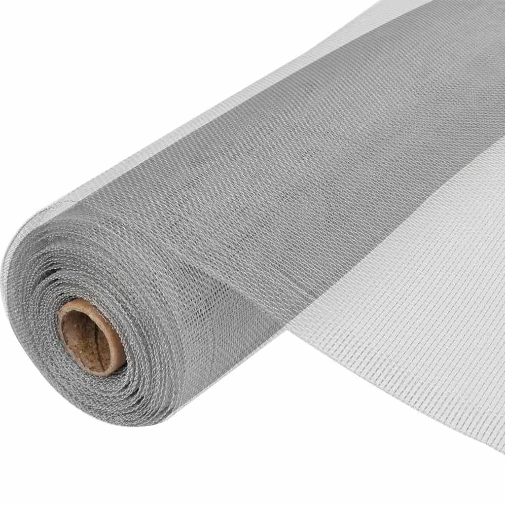 Aluminum Mesh Screen 39.4x196.9 in Silver W98775