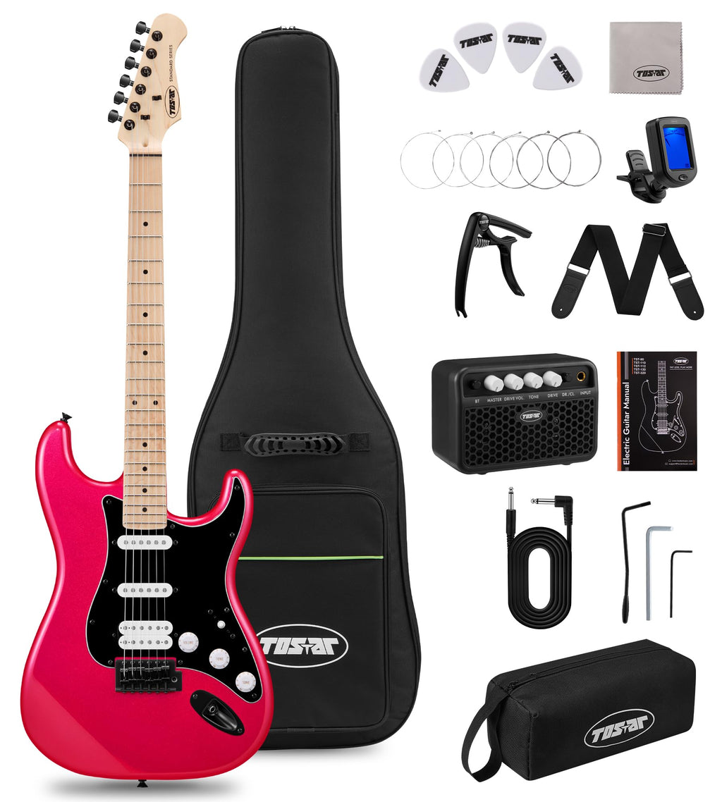 39" Electric Guitar Kit with Amp Sparkle Red N517933