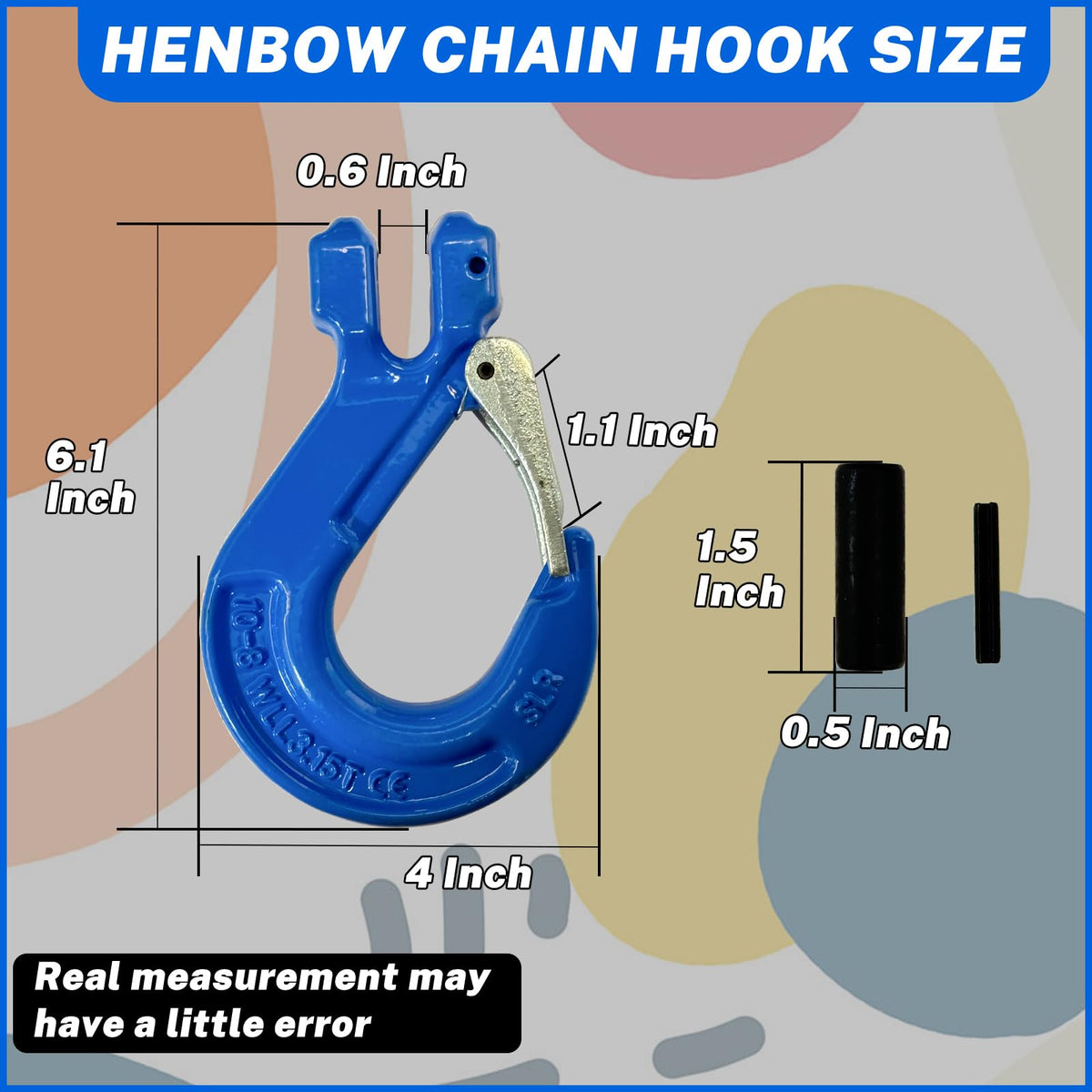 2 Pack 3/8" Heavy Duty Forged Clevis Slip Hook 6900Lbs T734114