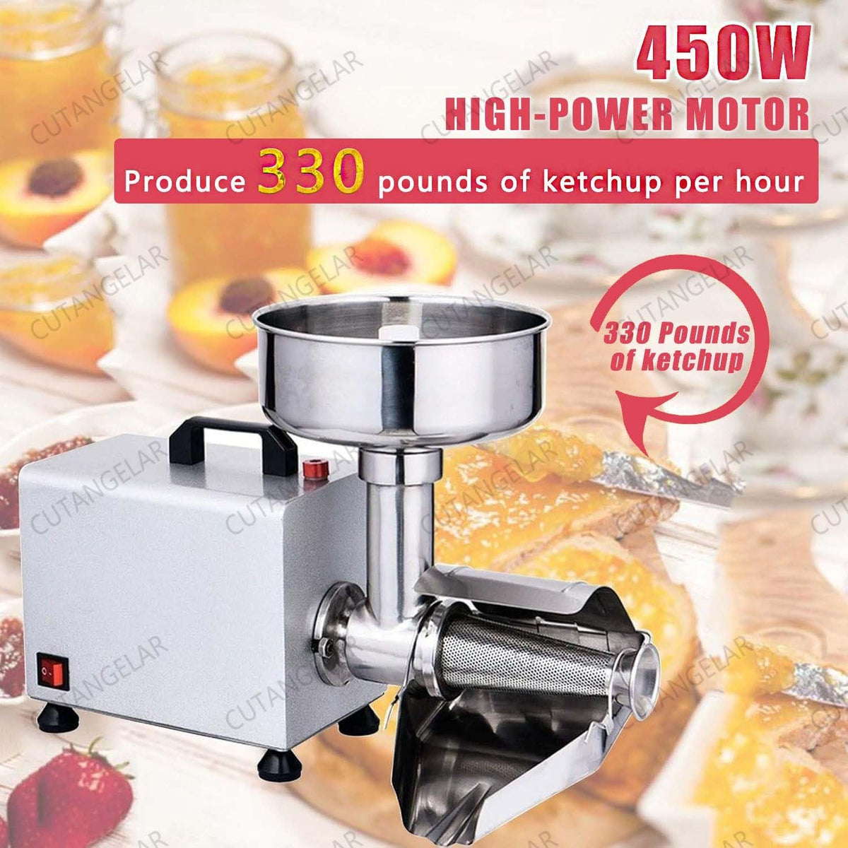 450W Stainless Steel Electric Tomato Strainer X573