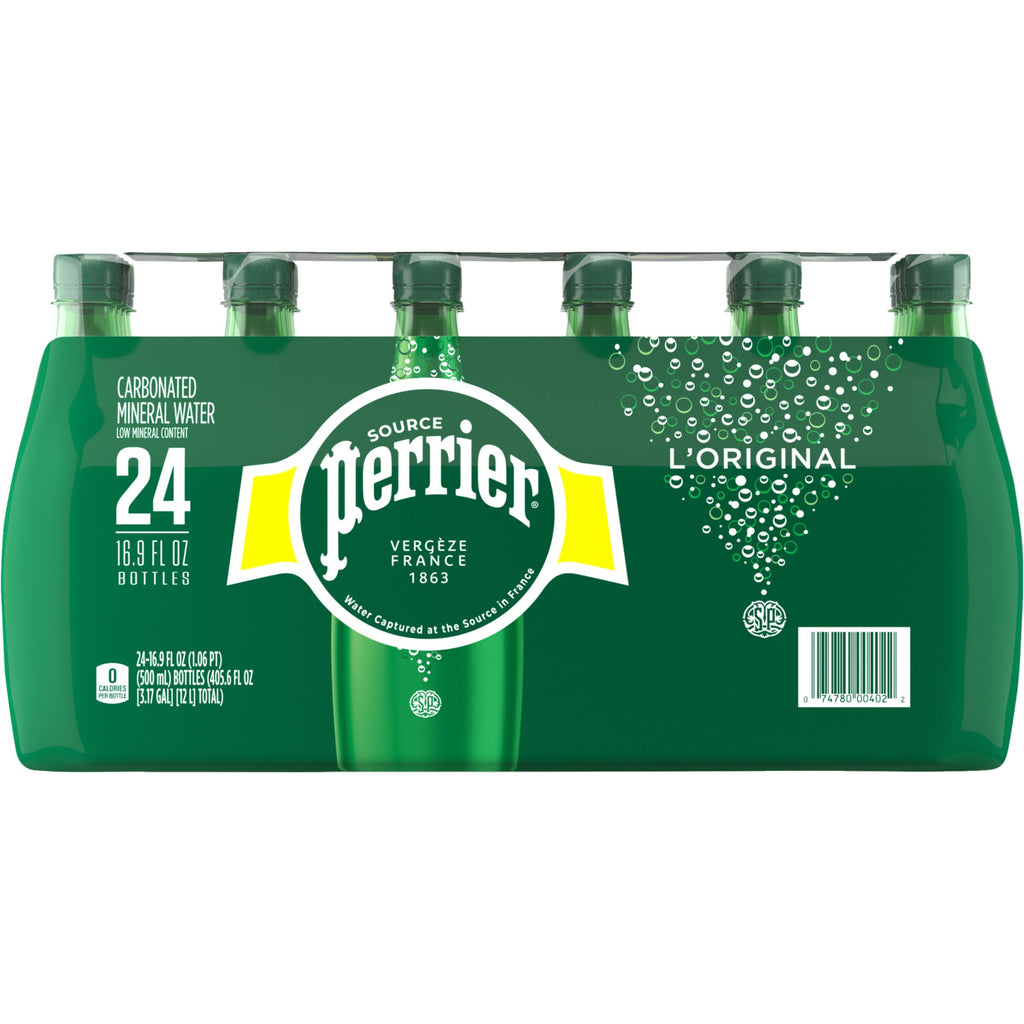 Carbonated Mineral Water Plastic Bottles 16.9 Fl Oz Pack of 24 P18476