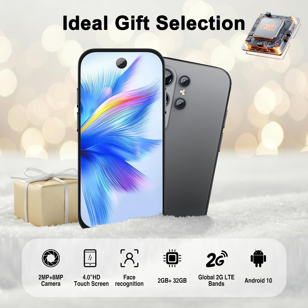 Unlocked 2G Mini Smartphone 2GB+32GB 2800Mah 3.0 Inch Dual SIM Black S156168